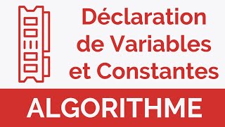 Algorithme 3  Déclaration des variables et des constantes Darija [upl. by Lehcsreh]