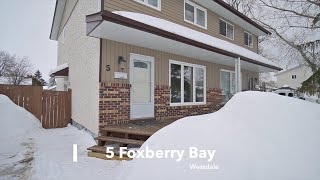 Winnipeg Real Estate Property Tours  5 Foxberry Bay [upl. by Lisetta]