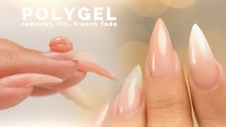 PolyGel Removal Fill and Sculpting a French Fade [upl. by Medin87]