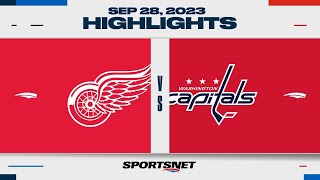 NHL PreSeason Highlights  Red Wings vs Capitals  September 28 2023 [upl. by Enomor33]