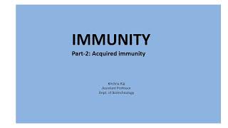 Immunity part 2 Acquired immunity MALAYALAM [upl. by Blackmore689]