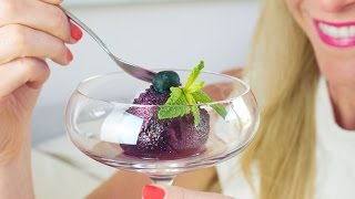 Vegan sorbet  Blueberry amp champagne 3 ingredients no churn [upl. by Nitsirk566]