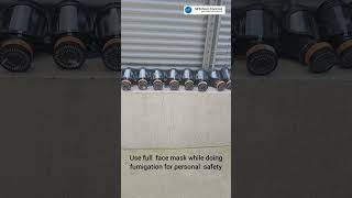 Use full face mask with canister for personal safety while mbr alp fumigation ppesafety canister [upl. by Ahsiekrats]