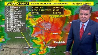 DFW LIVE RADAR  Tracking severe storms in North Texas on Thursday [upl. by Cowie]