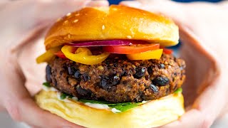 Quick Easy Black Bean Burgers Recipe [upl. by Newhall]