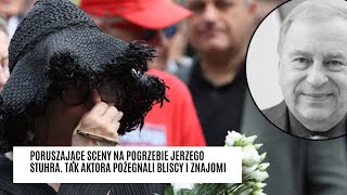 Pogrzeb Jerzego Stuhra przyciągnął tłumy Tak aktora żegnają bliscy i fani [upl. by Zantos81]