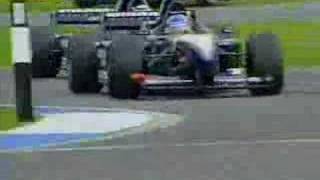 Nigel Mansell crashes two seat F1 race car [upl. by Aloysia]