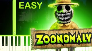 ZOONOMALY Theme Song Version 1  EASY Piano Tutorial [upl. by Rettuc]