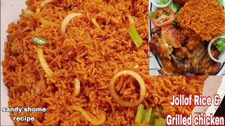 HOW TO COOK GHANA JOLLOF RICE WITH CHICKENJOLLOF RICE RECIPE [upl. by Ellohcin276]