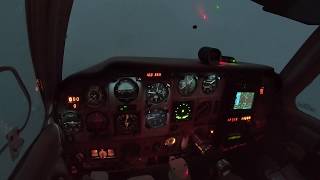 First Instrument approach in IMC at night to minimums [upl. by Mohandas6]