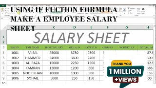 How To Make Salary Sheet In MS Excel  43 [upl. by Rehtaef]