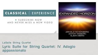 Alban Berg  Lyric Suite for String Quartet IV Adagio appassionato [upl. by Fairfield]