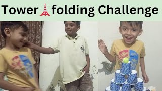 Tower folding Challenge 🗼 [upl. by Athenian]