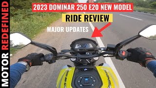 2023 Bajaj Dominar 250 E20 New Model Ride Review  On Road Price Features Exhaust amp New Console [upl. by Gonsalve284]