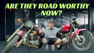 I Clean and attempt to MOT my 2 INCREDIBLY CHEAP motorbikes But will they pass [upl. by Retnyw]