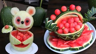 Art In Super Fruit Platter  Watermelon Decoration Ideas Cutting Tricks [upl. by Yarak]