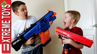 Nerf Blaster Battle Ethan and Cole Attack and Set Traps with Nerf Rival Blasters [upl. by Zetneuq]