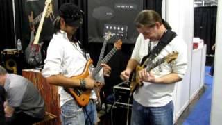 Jam at the Marleaux BassGuitars booth Namm Show 2010 [upl. by Squier]