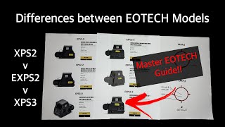 Differences between EOTECH Models  XPS20 XPS22 EXPS2 EXPS3… and more [upl. by Tedie]