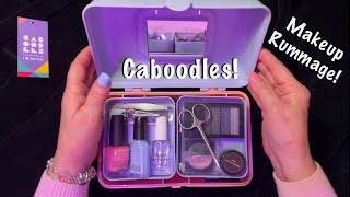 ASMR Caboodle Rummage No talking Makeup organization amp rummagingplastic case clicking amp lids [upl. by Bekelja]