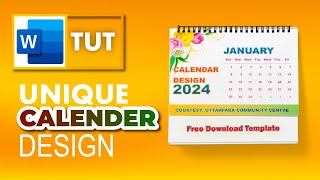 Create an Attractive Calendar using MS Word  Unique Calendar Design Idea in MS Word  Computer Lab [upl. by Leisam]