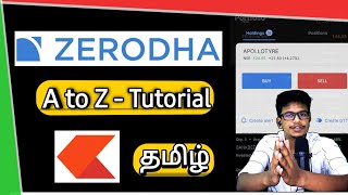 Zerodha App Full Tutorial in Tamil  A to Z all informations  How to use Zerodha Kite app in tamil [upl. by Cesaria]