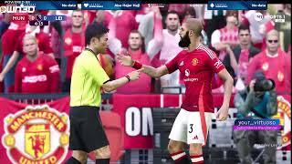 LIVE Manchester United vs Leicester City 24 25 in efootball PES 21 Virtuared mod 9 [upl. by Seebeck]