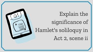 Explain the significance of Hamlets soliloquy in Act 2 scene 2 of William Shakespeares Hamlet [upl. by Culley]