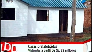 Ofrecen casas prefabricadas desde Gs 29 millones 031215 [upl. by Susi]