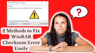 How to fix checksum error in WinRAR extraction Easily [upl. by Alaet]