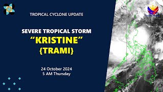 Press Briefing Severe Tropical Storm KristinePH TRAMI at 5AM  October 24 2024  Thursday [upl. by Raynell]