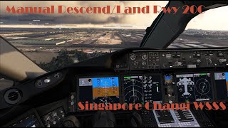 MSFS 2020 Horizon Sim B7879 Manual Descend Land at Changi airport Singapore [upl. by Ajiram327]