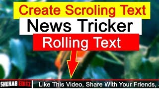 How To Create News TrickerScrolling Text  After Effects Tutorial  Rolling Text [upl. by Cadel343]