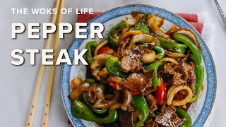 Pepper Steak  Chinese American home cooked recipe [upl. by Yromem]