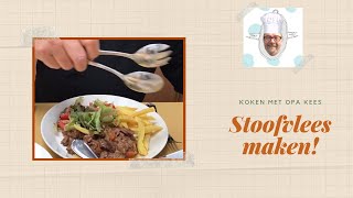 Stoofvlees  Vlaamse stoverij van opa Kees met Vlaamse friet  Koken met opa kees [upl. by Ainad]