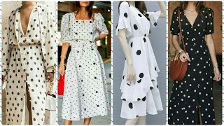 Modern amp Stylish Polka Dot Dresses for Ladies in TrendNew Collection [upl. by Rosemarie231]