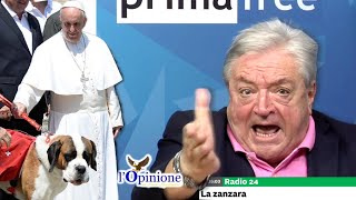 Spatalino attacca Bergoglio non vuole bene ai cagnetti  La Zanzara 2792024 [upl. by Duleba301]