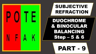 Subjective Refraction  Duochrome Test and Binocular Balancing Part  9 [upl. by Mathian]