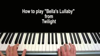 Bellas Lullaby Piano Tutorial Carter Burwell  Twilight [upl. by Acherman793]