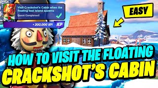 How to EASILY Visit Crackshots Cabin when the floating loot island spawns  Fortnite Winterfest [upl. by Eoz]