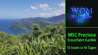 MSC Preziosa Kreuzfahrt Karibik  12 Inseln in 14 Tagen [upl. by Airlee986]