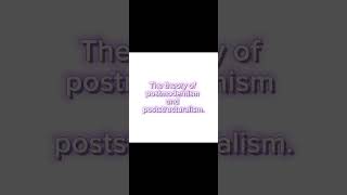 The theory of postmodernism and poststructuralism [upl. by Ajssatsan]