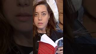 Aubrey Plaza gets in a quick read during a break in the action [upl. by Belac]