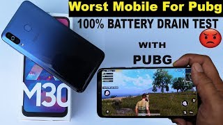 Samsung Galaxy M30 Extreme Level PubG Test with Battery Drain 100 0 [upl. by Inaffit]