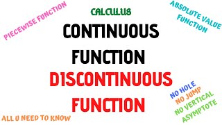 Continuous And Discontinuous Function  Calculus  Urdu  Hindi [upl. by Ahseneuq]