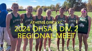 Athens Bulldogs XC Girls 2024 OHSAA Div 2 Regional Meet [upl. by Ameline50]