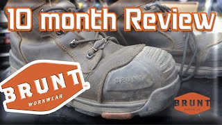 10 Month Work boot Review BRUNT WORKWEAR [upl. by Goddard359]