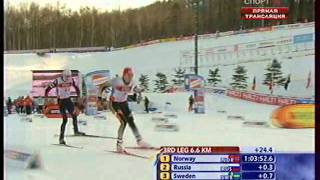 2007 WSC Sapporo Rel 4x10 km M NORWAY RUSSIA SWEDEN [upl. by Ikram860]