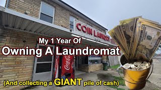 Owning a LAUNDROMAT For a year And how much it made this month [upl. by Asiaj176]