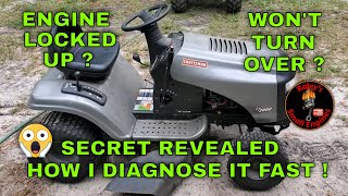 Engine wont turn over locked up We show how to diagnose and Repair a Briggs and Stratton [upl. by Siul385]